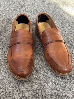 Classic Tan Leather Penny Loafers for Men